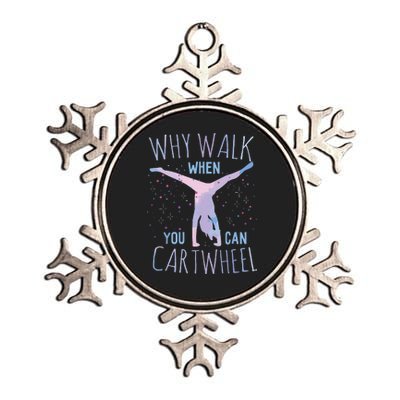 Cartwheel Gymnast Girl Classic Fit Tiedye Metallic Star Ornament