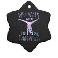 Cartwheel Gymnast Girl Classic Fit Tiedye Ceramic Star Ornament