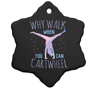 Cartwheel Gymnast Girl Classic Fit Tiedye Ceramic Star Ornament