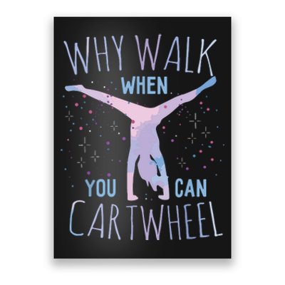 Cartwheel Gymnast Girl Classic Fit Tiedye Poster