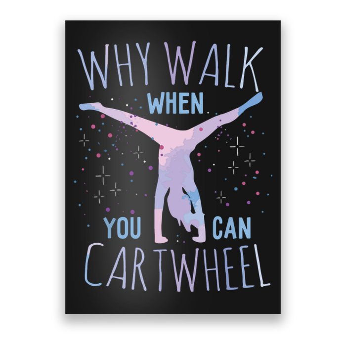 Cartwheel Gymnast Girl Classic Fit Tiedye Poster