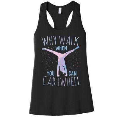 Cartwheel Gymnast Girl Classic Fit Tiedye Women's Racerback Tank