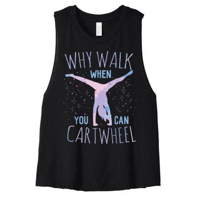 Cartwheel Gymnast Girl Classic Fit Tiedye Women's Racerback Cropped Tank