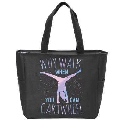 Cartwheel Gymnast Girl Classic Fit Tiedye Zip Tote Bag