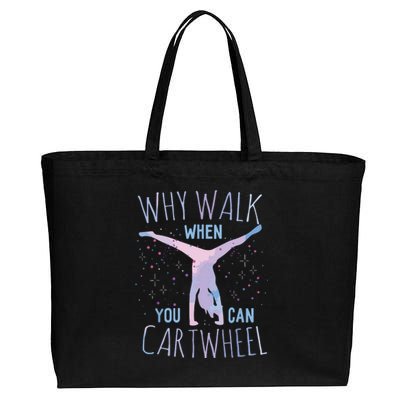 Cartwheel Gymnast Girl Classic Fit Tiedye Cotton Canvas Jumbo Tote