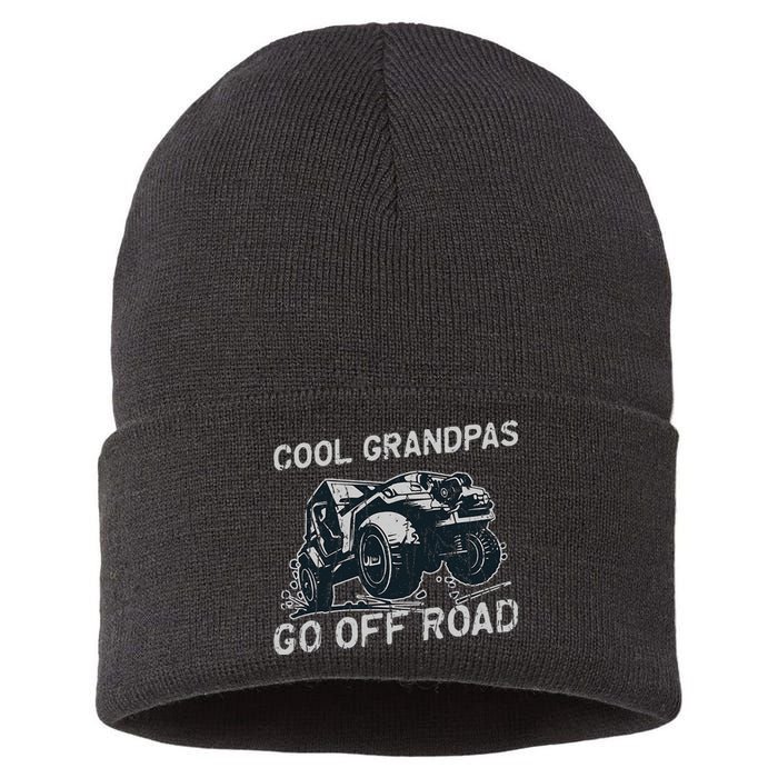 Cool Grandpas Go Off Road Offroading Sustainable Knit Beanie