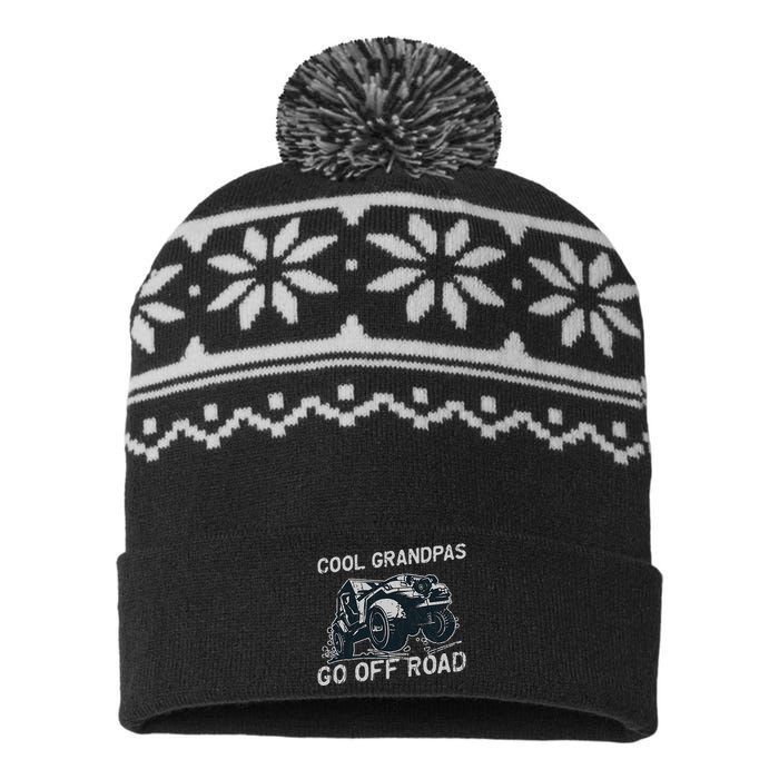 Cool Grandpas Go Off Road Offroading USA-Made Snowflake Beanie