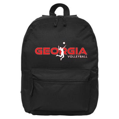 Court Game Ga Team Atlanta Georgia Volleyball Player 16 in Basic Backpack