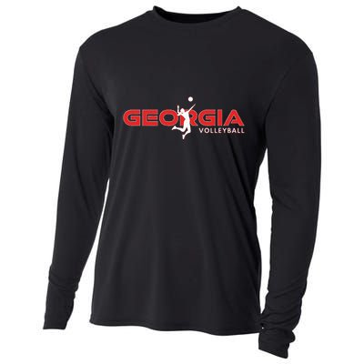 Court Game Ga Team Atlanta Georgia Volleyball Player Cooling Performance Long Sleeve Crew