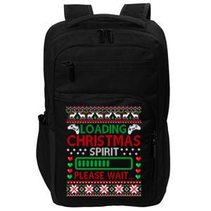 Christmas Gaming Gift Loading Christmas Spirit For Gamer Ugly Great Gift Impact Tech Backpack