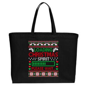 Christmas Gaming Gift Loading Christmas Spirit For Gamer Ugly Great Gift Cotton Canvas Jumbo Tote