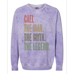 Cael Great Gift The The Myth The Legend Funny Great Gift Name Gift Colorblast Crewneck Sweatshirt