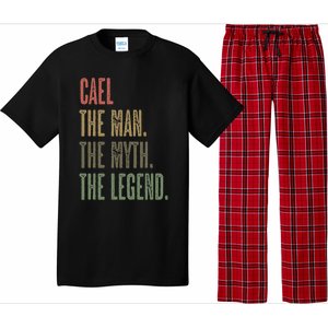 Cael Great Gift The The Myth The Legend Funny Great Gift Name Gift Pajama Set