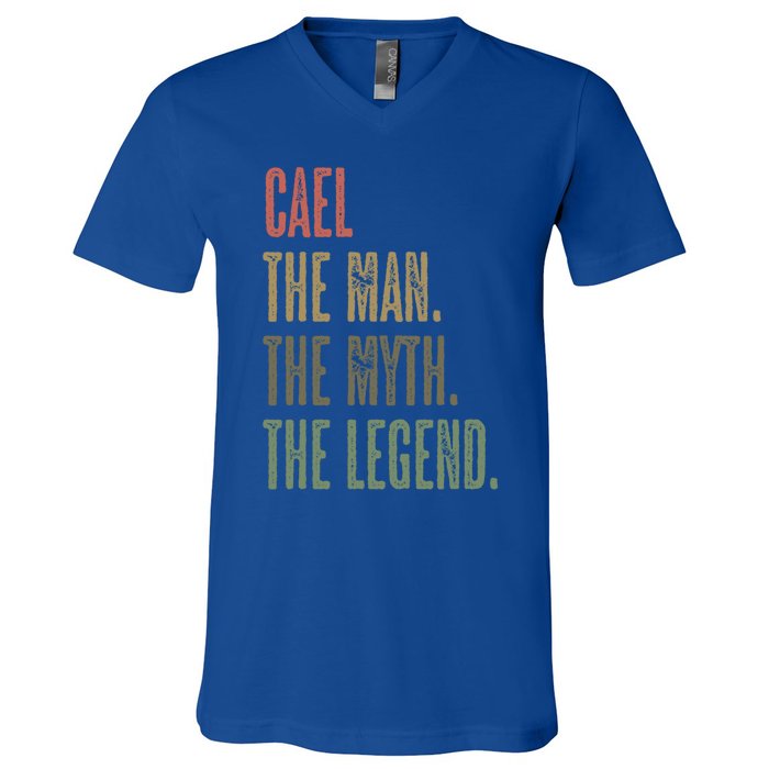 Cael Great Gift The The Myth The Legend Funny Great Gift Name Gift V-Neck T-Shirt