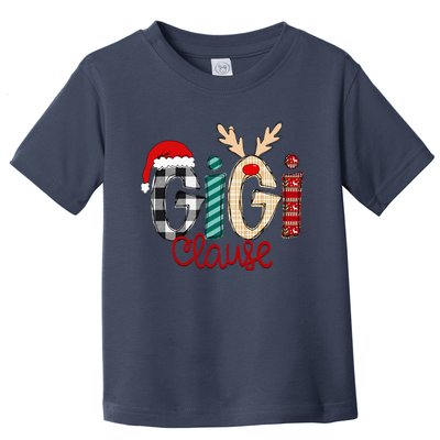 Christmas Grandma Gigi Clause and Gigi Claus Toddler T-Shirt