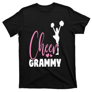 Cheer Grammy Grandma Cheerleader Grandmother Nana Hearts T-Shirt