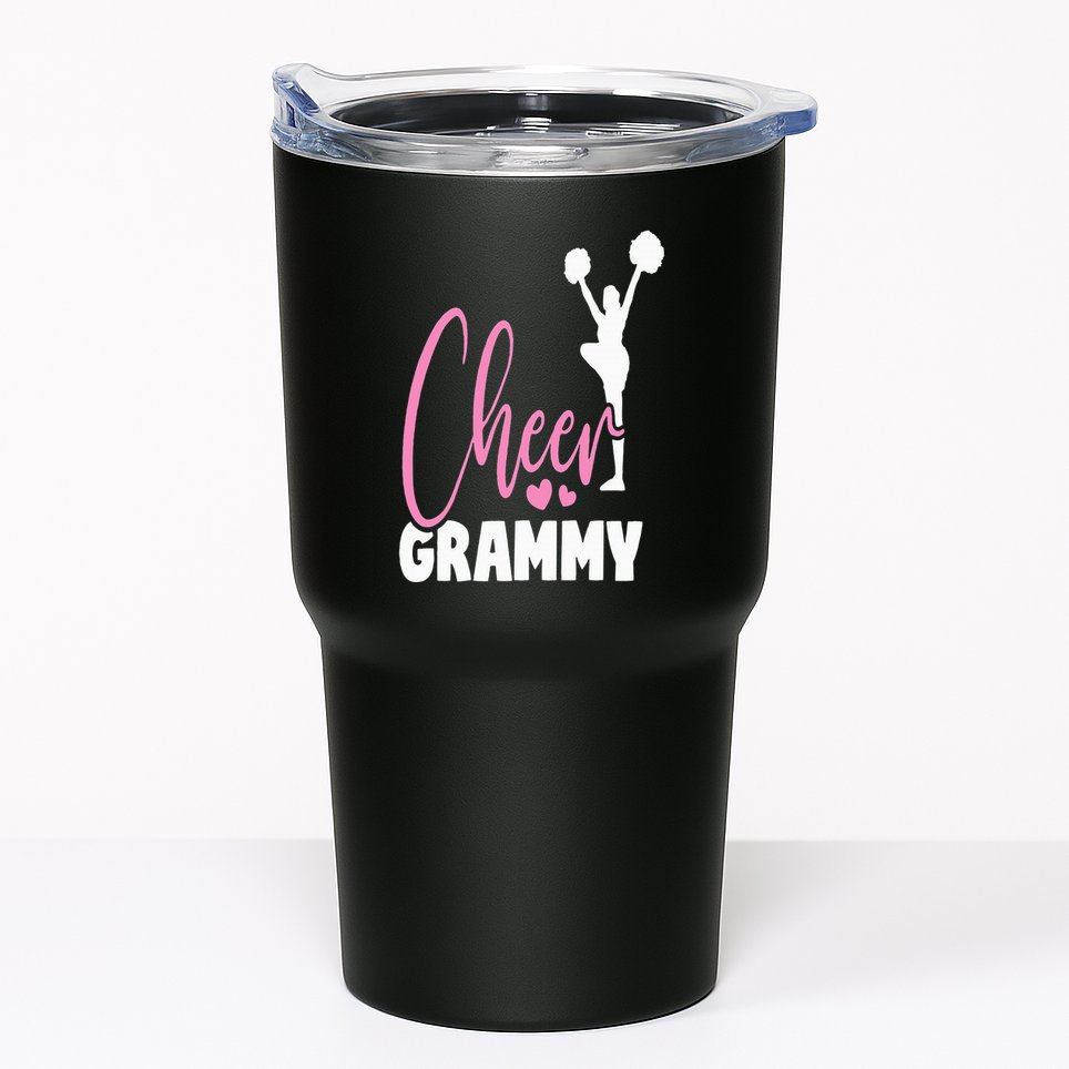 Cheer Grammy Grandma Cheerleader Grandmother Nana Hearts Tumbler