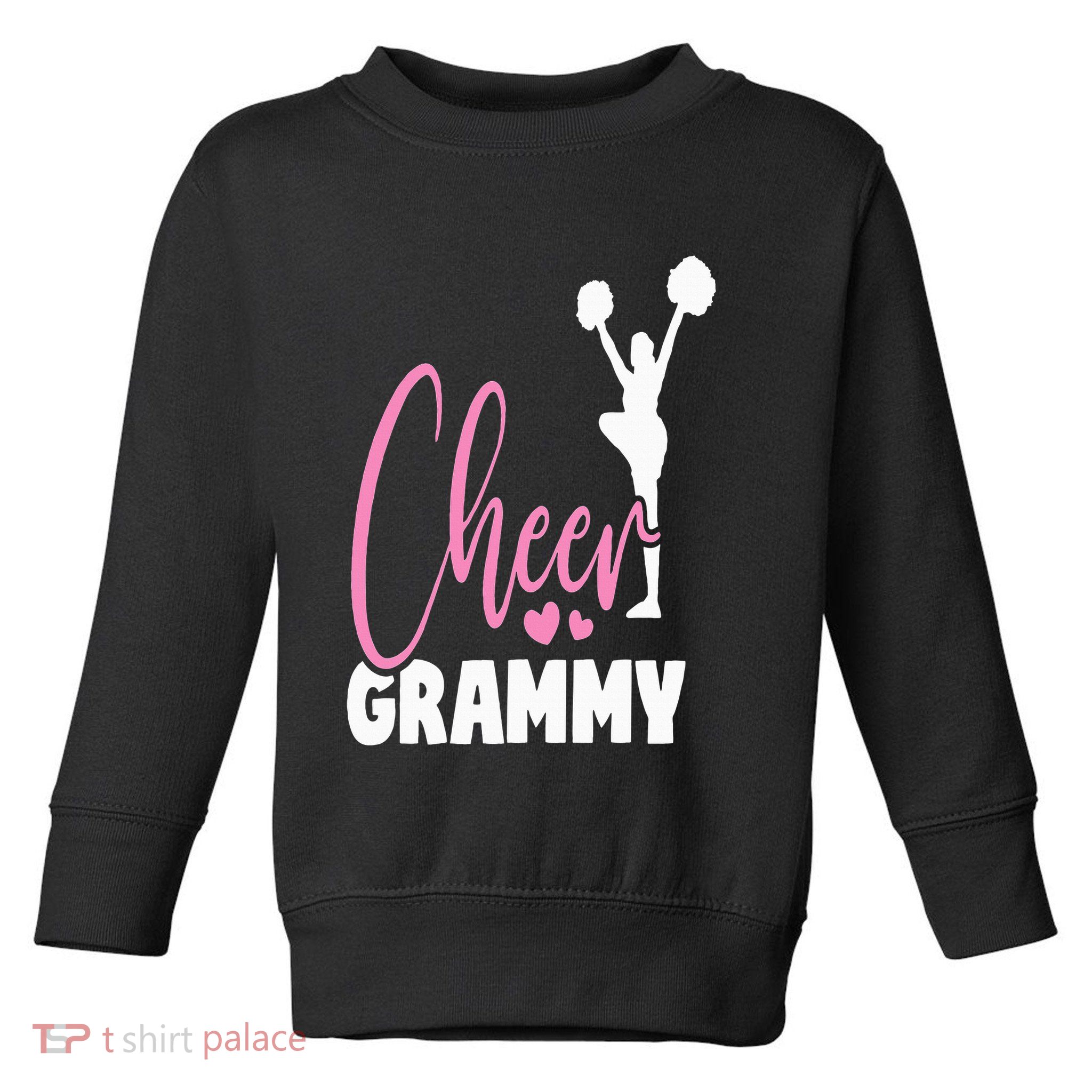 Cheer Grammy Grandma Cheerleader Grandmother Nana Hearts Toddler Sweatshirt