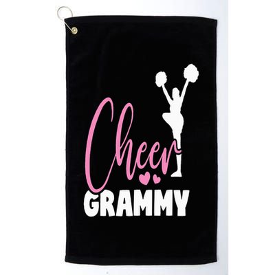 Cheer Grammy Grandma Cheerleader Grandmother Nana Hearts Golf Towel