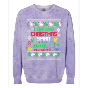 Christmas Gaming Gift Loading Christmas Spirit For Gamer Ugly Meaningful Gift Colorblast Crewneck Sweatshirt