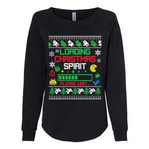 Christmas Gaming Gift Loading Christmas Spirit For Gamer Ugly Meaningful Gift Womens California Wash Sweatshirt