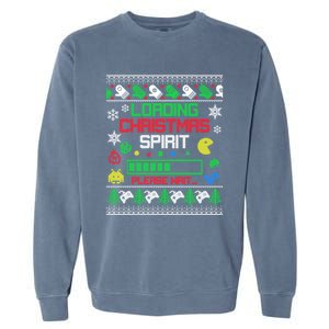 Christmas Gaming Gift Loading Christmas Spirit For Gamer Ugly Meaningful Gift Garment-Dyed Sweatshirt