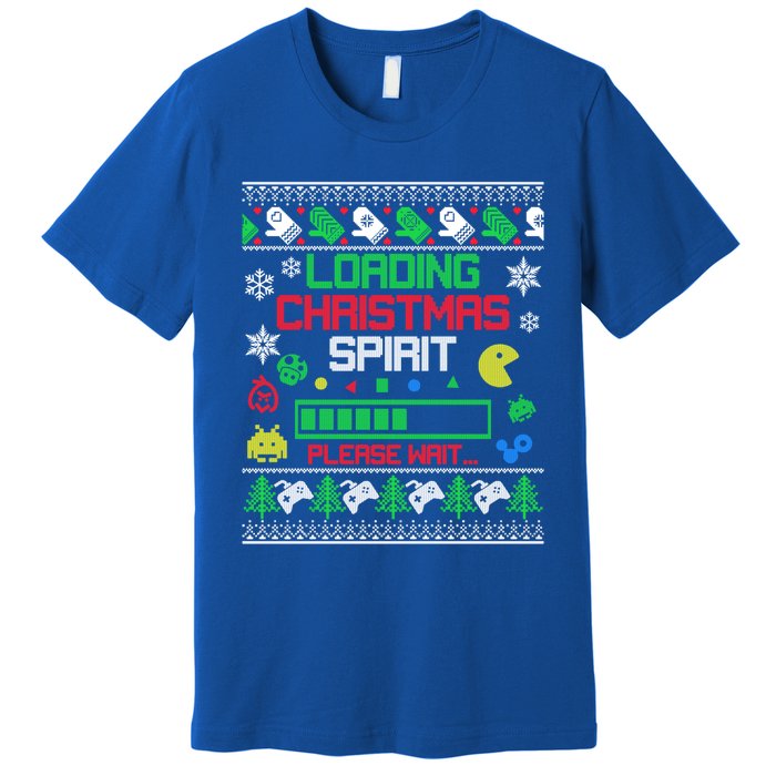 Christmas Gaming Gift Loading Christmas Spirit For Gamer Ugly Meaningful Gift Premium T-Shirt