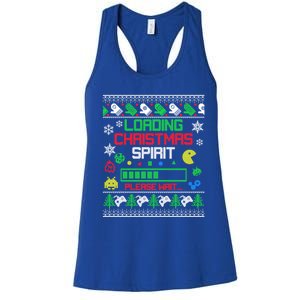 Christmas Gaming Gift Loading Christmas Spirit For Gamer Ugly Meaningful Gift Women's Racerback Tank