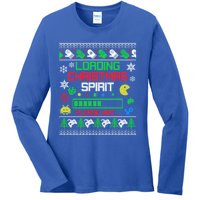 Christmas Gaming Gift Loading Christmas Spirit For Gamer Ugly Meaningful Gift Ladies Long Sleeve Shirt