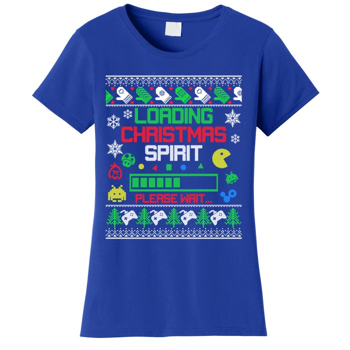 Christmas Gaming Gift Loading Christmas Spirit For Gamer Ugly Meaningful Gift Women's T-Shirt