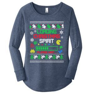 Christmas Gaming Gift Loading Christmas Spirit For Gamer Ugly Meaningful Gift Women's Perfect Tri Tunic Long Sleeve Shirt