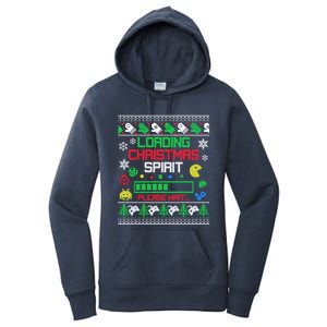 Christmas Gaming Gift Loading Christmas Spirit For Gamer Ugly Meaningful Gift Women's Pullover Hoodie