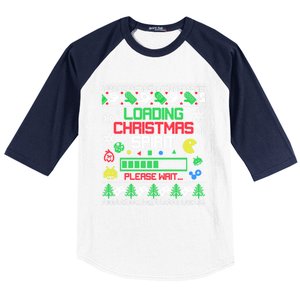 Christmas Gaming Gift Loading Christmas Spirit For Gamer Ugly Meaningful Gift Baseball Sleeve Shirt