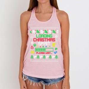 Christmas Gaming Gift Loading Christmas Spirit For Gamer Ugly Meaningful Gift Women's Knotted Racerback Tank