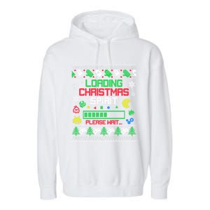 Christmas Gaming Gift Loading Christmas Spirit For Gamer Ugly Meaningful Gift Garment-Dyed Fleece Hoodie