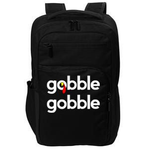 Cute Gobble Gobble Turkey Pilgrim Little Boys Thanksgiving Impact Tech Backpack