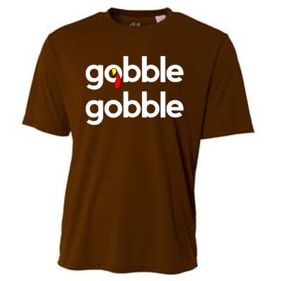 Cute Gobble Gobble Turkey Pilgrim Little Boys Thanksgiving Cooling Performance Crew T-Shirt