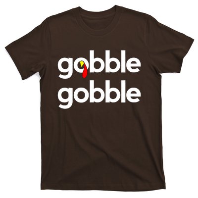 Cute Gobble Gobble Turkey Pilgrim Little Boys Thanksgiving T-Shirt