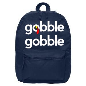 Cute Gobble Gobble Turkey Pilgrim Little Boys Thanksgiving 16 in Basic Backpack