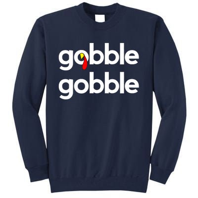 Cute Gobble Gobble Turkey Pilgrim Little Boys Thanksgiving Tall Sweatshirt