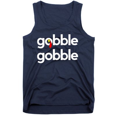 Cute Gobble Gobble Turkey Pilgrim Little Boys Thanksgiving Tank Top