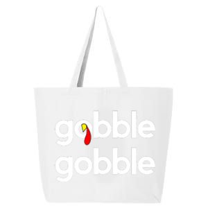 Cute Gobble Gobble Turkey Pilgrim Little Boys Thanksgiving 25L Jumbo Tote