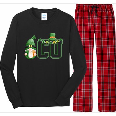 Cute Gnome Green Shamrock Funny Icu Nurse St Patricks Day Meaningful Gift Long Sleeve Pajama Set