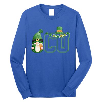 Cute Gnome Green Shamrock Funny Icu Nurse St Patricks Day Meaningful Gift Long Sleeve Shirt