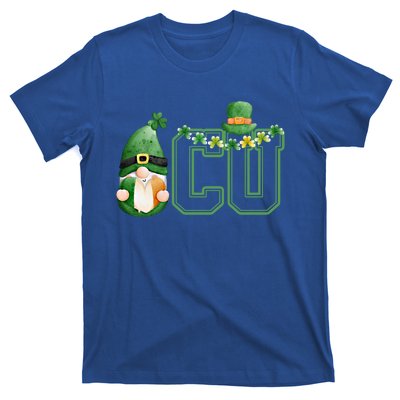 Cute Gnome Green Shamrock Funny Icu Nurse St Patricks Day Meaningful Gift T-Shirt