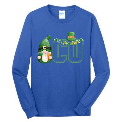 Cute Gnome Green Shamrock Funny Icu Nurse St Patricks Day Meaningful Gift Tall Long Sleeve T-Shirt