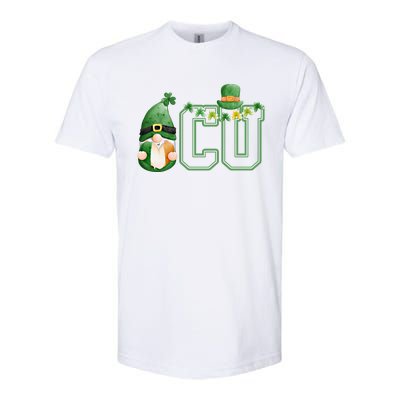 Cute Gnome Green Shamrock Funny Icu Nurse St Patricks Day Meaningful Gift Softstyle® CVC T-Shirt