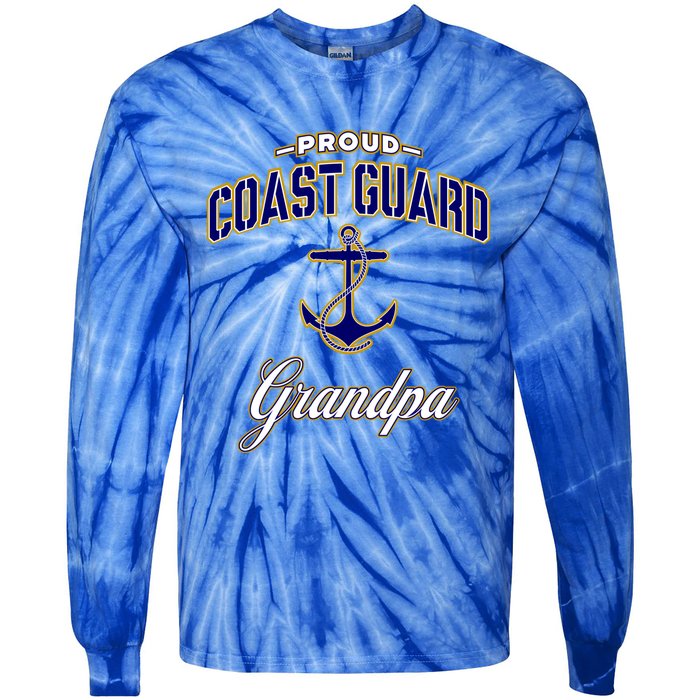 Coast Guard Grandpa Funny Gift For Men Tie-Dye Long Sleeve Shirt