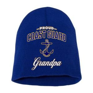 Coast Guard Grandpa Funny Gift For Men Short Acrylic Beanie