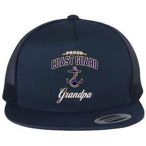 Coast Guard Grandpa Funny Gift For Men Flat Bill Trucker Hat